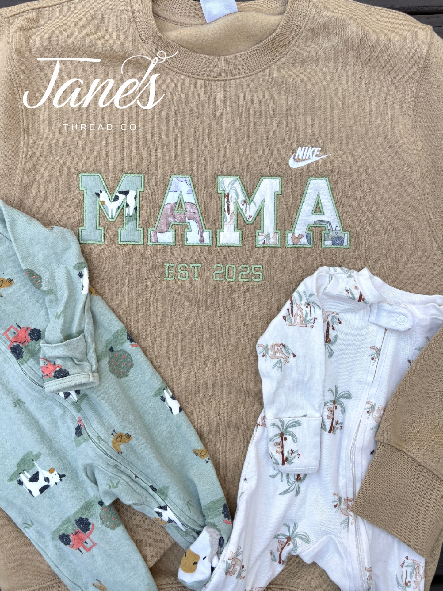 Custom Baby Keepsake Sweatshirt - EMBROIDERY ONLY